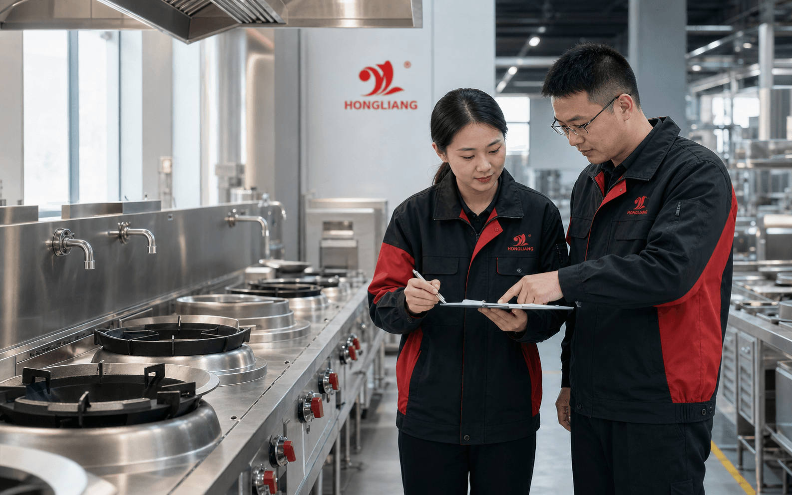 HONGLIANG engineering team checking equipment